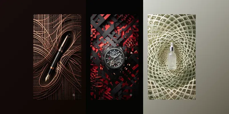 3D Interwoven Grid Papercraft Stages generated by undefined