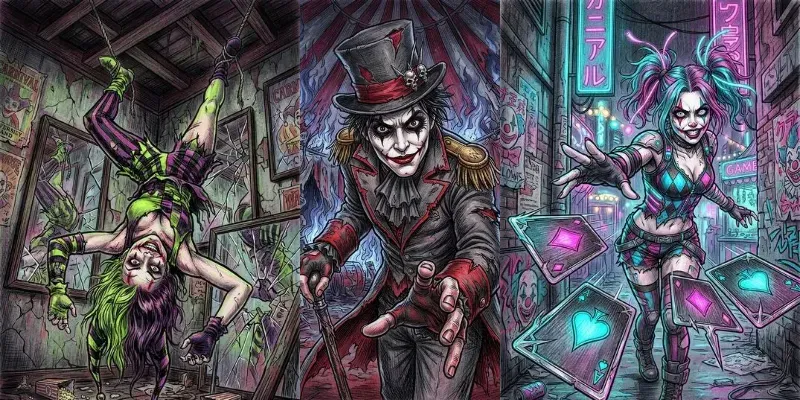 Psycho Comic Clown Portraits