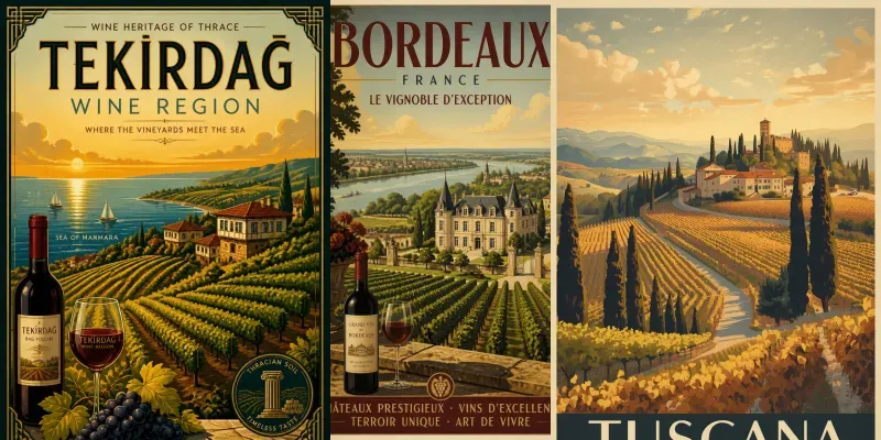 Vintage Wine Region Poster Generator generated by undefined