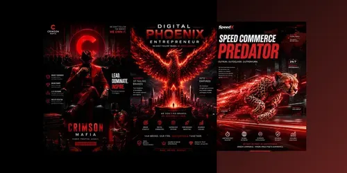 Elite Futuristic Brand Posters Series generated by chatgpt-image