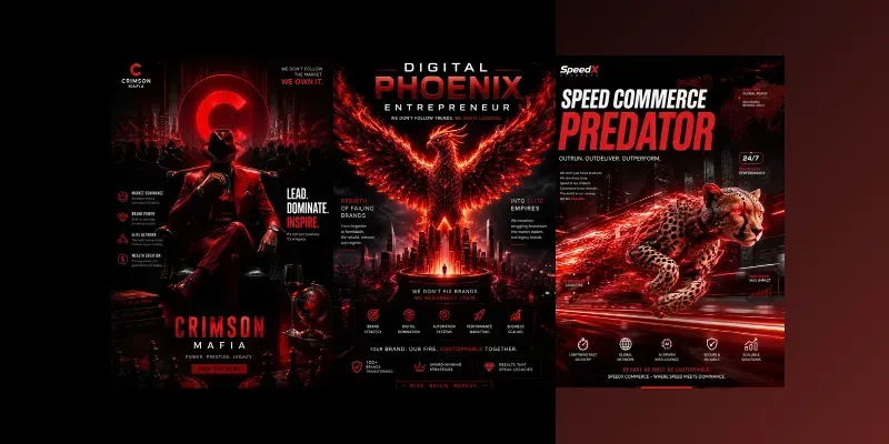 Elite Futuristic Brand Posters Series generated by undefined