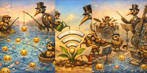 Digital Birds Modern Nature generated by chatgpt-image