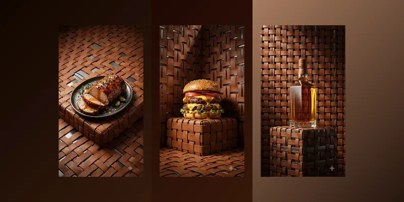 Woven Leather Iron Pop Food Stages generated by undefined