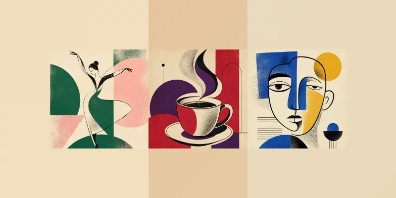 Midcentury Modern Abstract Art generated by undefined