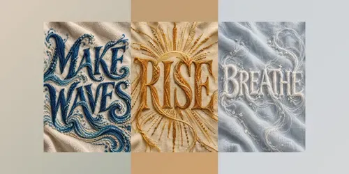 3D Embroidered Typography Threadforms generated by chatgpt-image