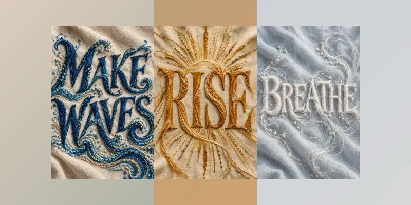 3D Embroidered Typography Threadforms generated by undefined