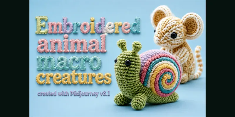 Embroidered Animal Macro Creatures generated by undefined