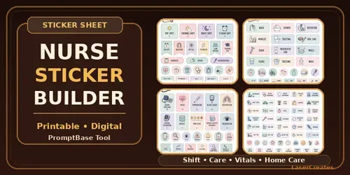 Nurse Sticker Sheet Builders generated by chatgpt-image