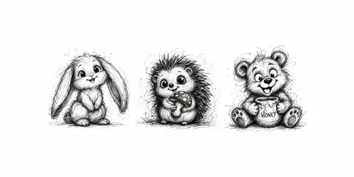 Messy Scribble Dog Sketches generated by chatgpt-image
