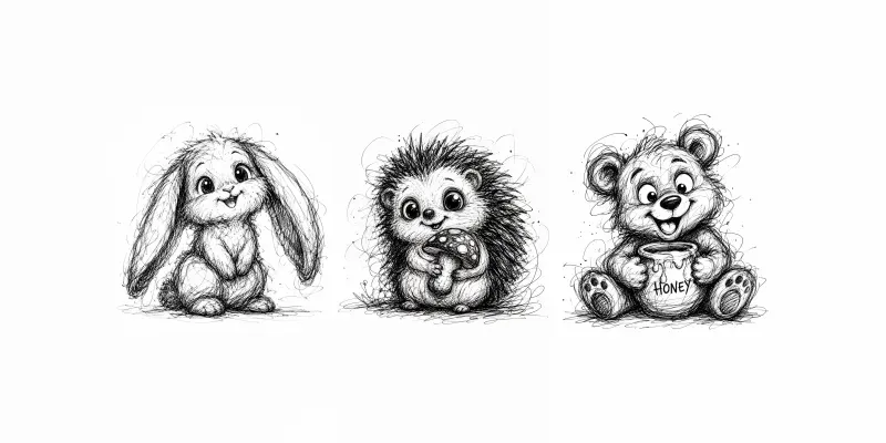 Messy Scribble Dog Sketches generated by undefined