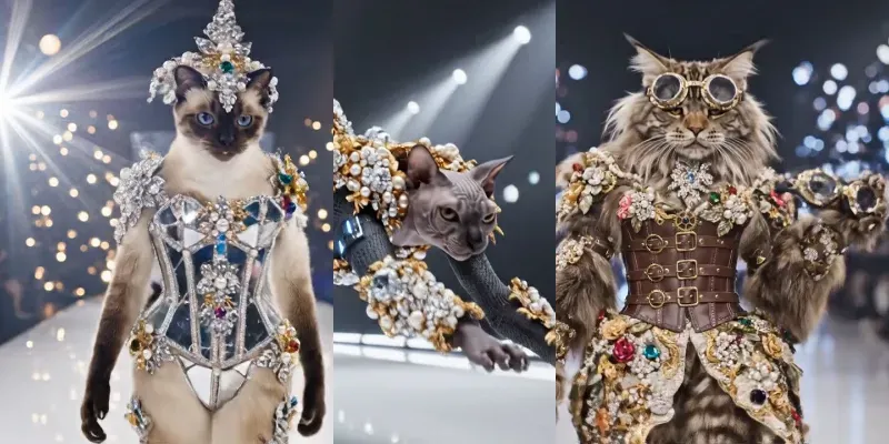 Sanjay Dp Inspired Cat Fashion Shows generated by undefined
