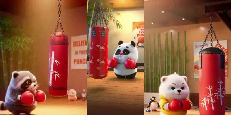 Cute Animal Boxing Training generated by undefined