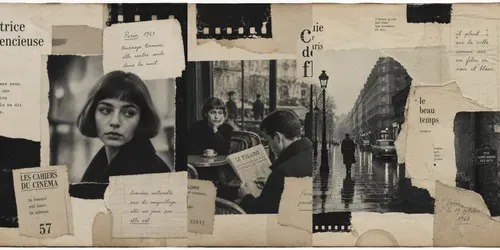 French New Wave Cinema Junk Journal Pages generated by chatgpt-image