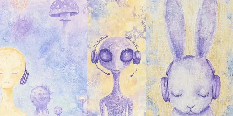 Surreal Pastel Alien Art generated by undefined