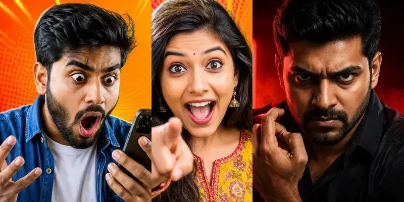 Viral Indian YouTube Thumbnails generated by undefined