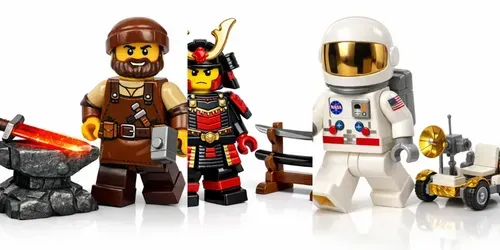 Custom Thematic Toy Minifigure Renders generated by chatgpt-image