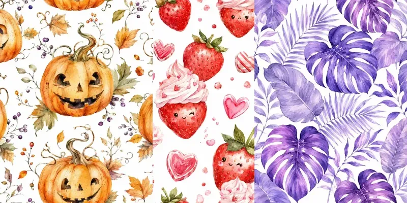 Watercolor Seamless Patterns generated by undefined