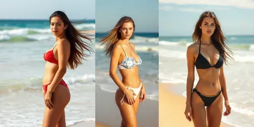 Beautiful Girls On The Beach generated by flux