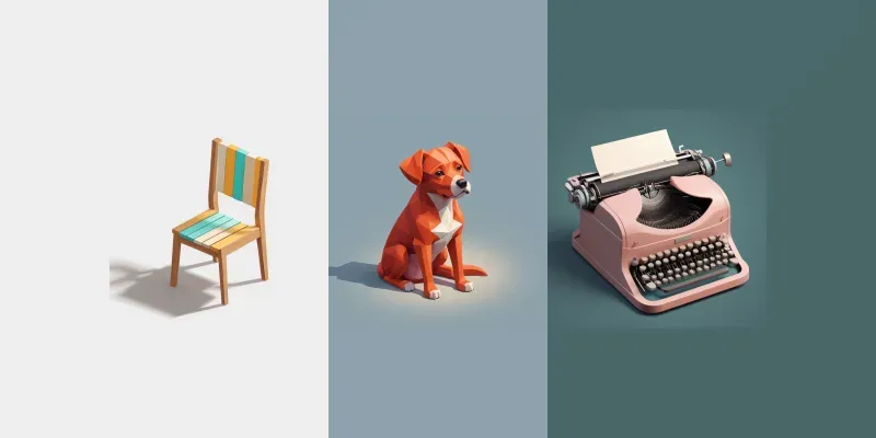 Isometric Clean Minimalist Objects generated by undefined