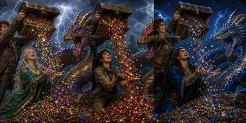 Dragons' Endless Treasures generated by chatgpt-image