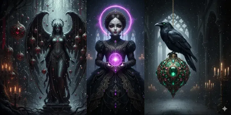 Jeweled Midnight Christmas Art generated by undefined