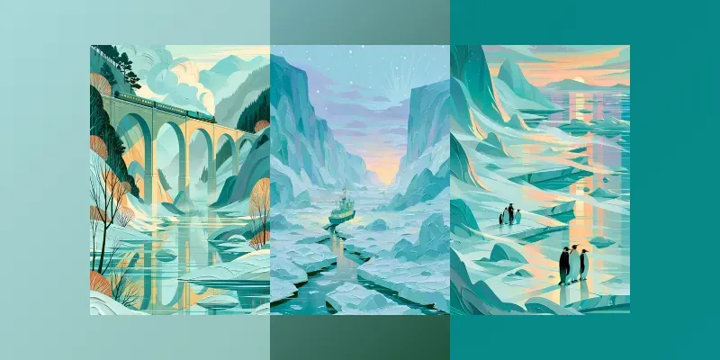 Dreamy Winter Paintings generated by undefined