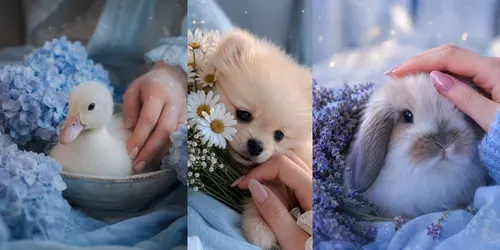 Dreamy Pet Bloom Portraits generated by chatgpt-image