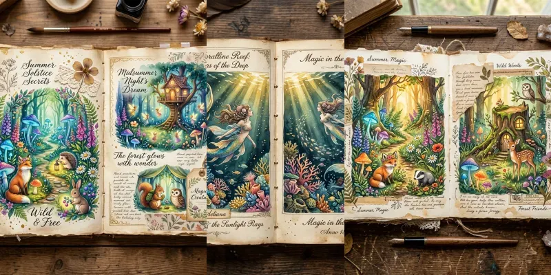 Fantasy Summer Junk Journals generated by undefined