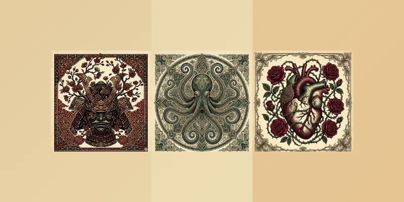Elegant And Decorative Detailed Art generated by undefined