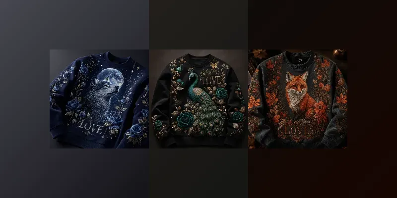 Luxury Embroidered Love Art generated by undefined