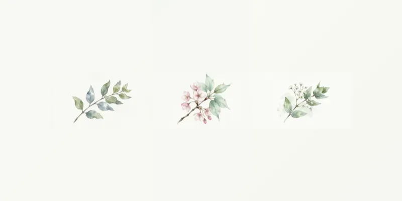 Minimalist Botanical Floral Cliparts generated by undefined