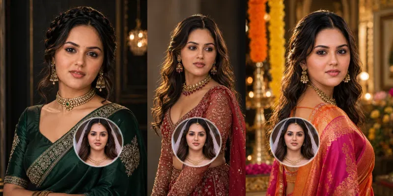 Luxury Emerald Indian Brides generated by undefined