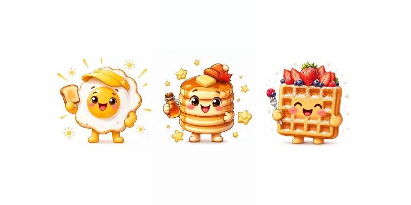 Cute Breakfast Mascot Creators generated by undefined