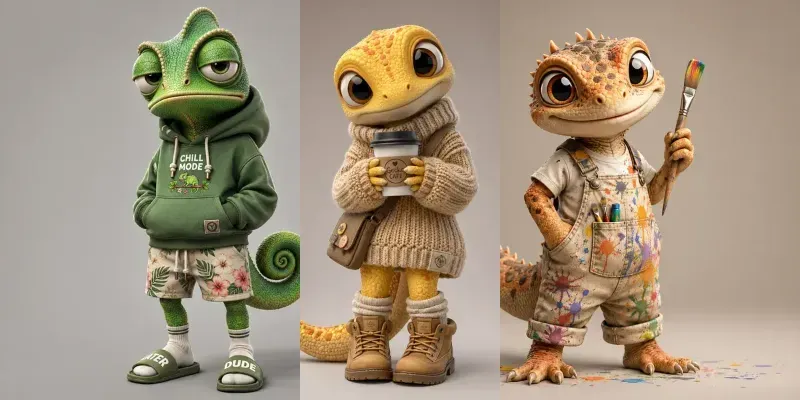 Stylized Reptile Character Packs 3D generated by undefined