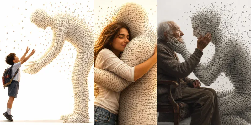 Hugging Words Art generated by undefined