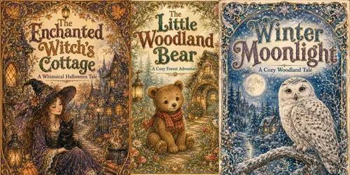 Whimsical Vintage Storybook Covers generated by chatgpt-image