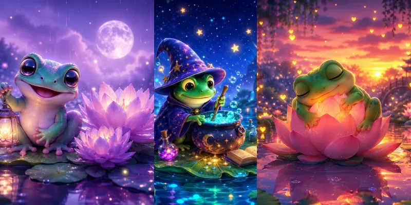 Whimsical Frog Fantasies generated by undefined