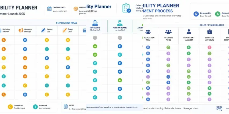 RACI Responsibility Planners generated by undefined
