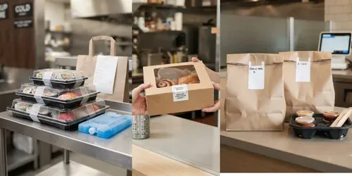 Takeout Packaging Handoff Photo Systems generated by gemini-image