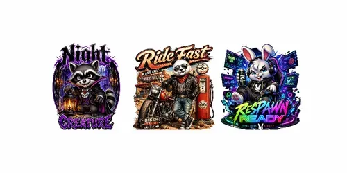 Retro Animal Mascot Bundles generated by chatgpt-image