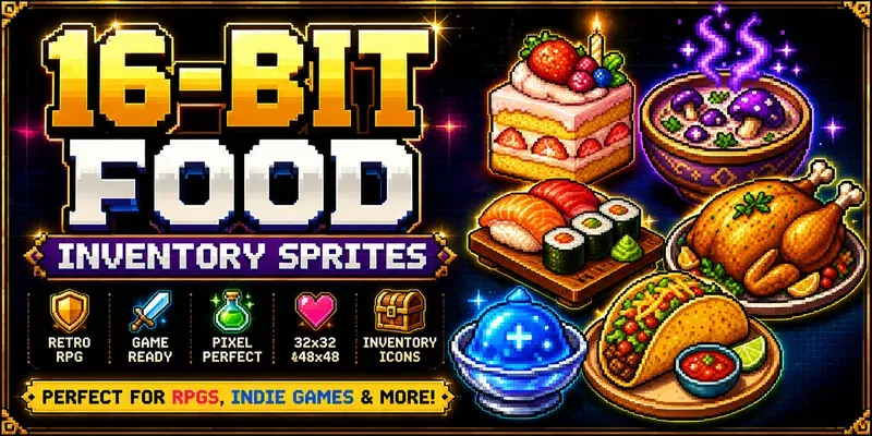 16bit Food Inventory Sprites generated by undefined