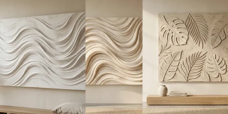 Minimalist 3D Relief Wall Art Prints generated by undefined