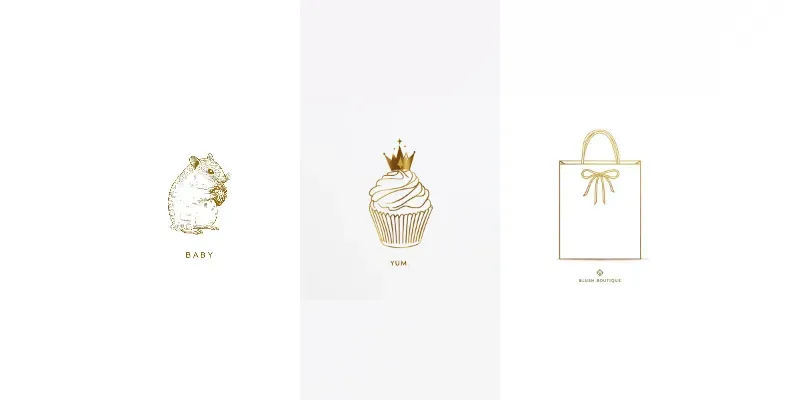 Elegant Gold Logo Designs generated by undefined