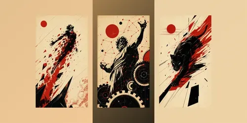 Modern Crimson Avantgarde Collections generated by chatgpt-image