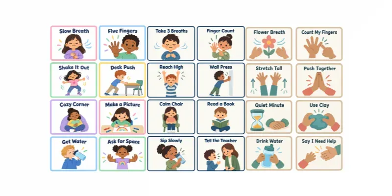 Classroom Calm Choice Cards generated by undefined