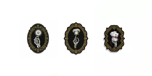 Gothic Vintage Skeleton Hand Sticker Art generated by gemini-image