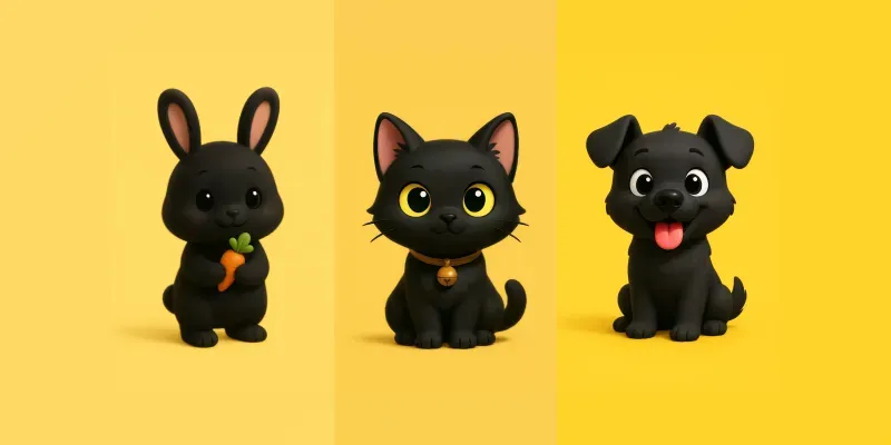Cute 3D Cartoon Characters generated by undefined