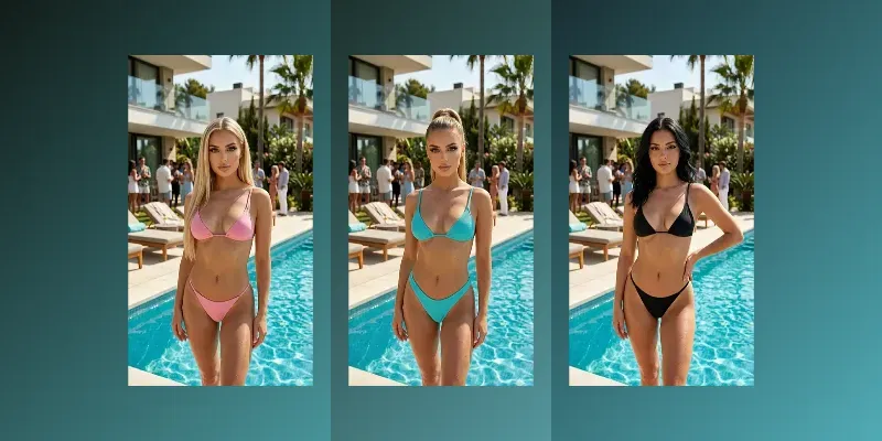 Pool Party Shots Instagram Model Girls generated by undefined