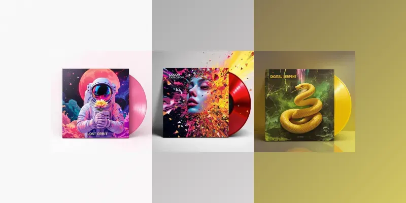 Vinyl Ultra Stylized Album Cover Designs generated by undefined