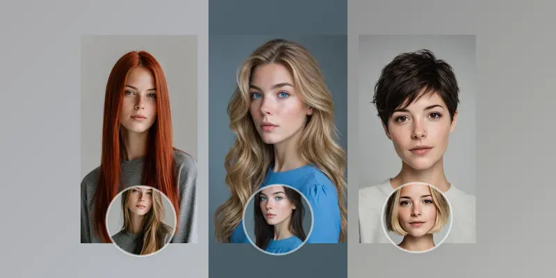 Virtual Hairstyle And Hair Color Try On generated by undefined